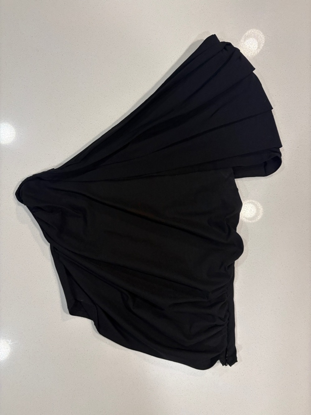 Zara Black Asymmetric cropped top